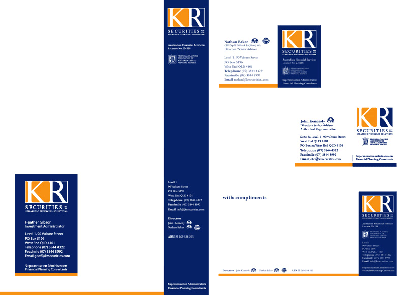 KR Securities - Stationery design