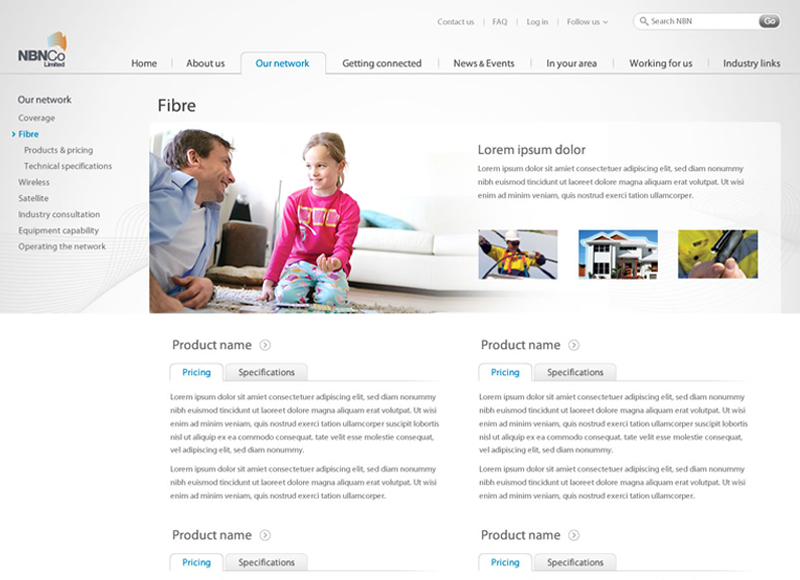 National Broadband Network (NBN) - User experience design, Interaction design, Visual design